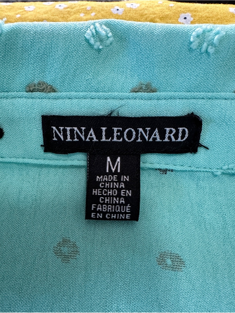 Nina Leonard Mint Green Polka Dot Shirt Midi Dress - Picture 5 of 8